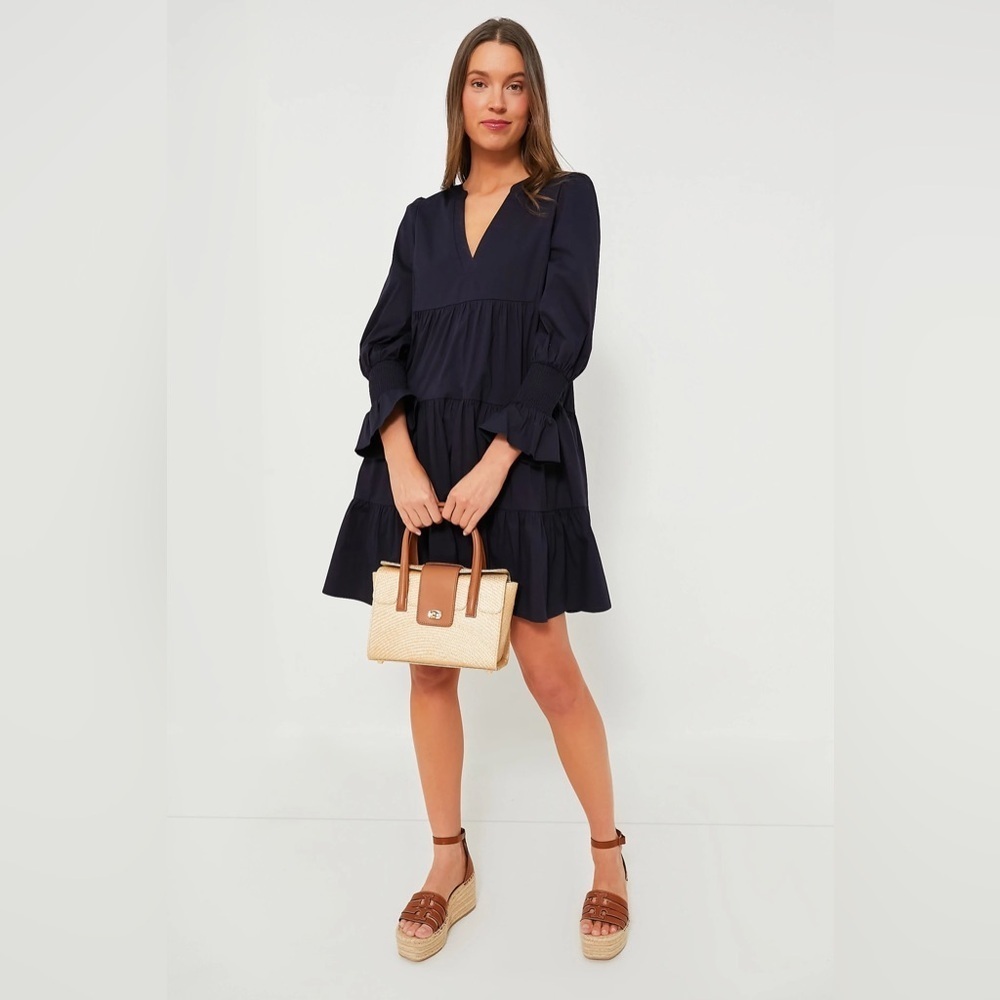 Tuckernuck || Pomander Place Cotton‎ Poplin Kenzo Dress Navy Blue Small